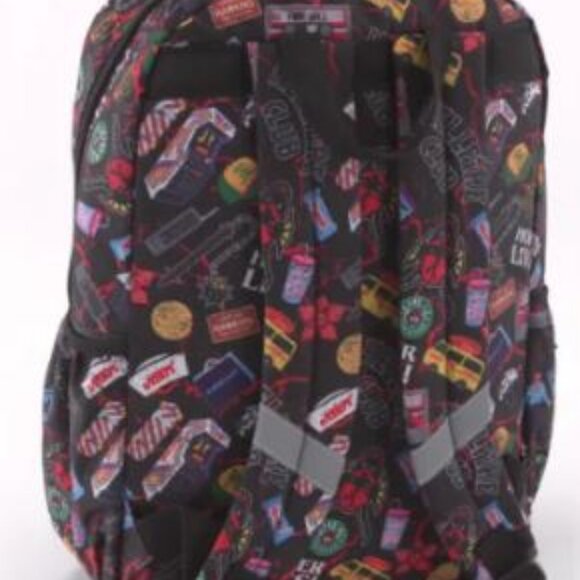 STRANGER THINGS NETFLIX HELLFIRE 80s BACKPACK LAPTOP BAG SEASON 5 NEW WITH TAGS - Picture 2 of 3